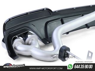 DIFUSOR TRASERO BRILLO BMW SERIE 5 F10/F11 + CONVERSIÓN A DOS SALIDAS