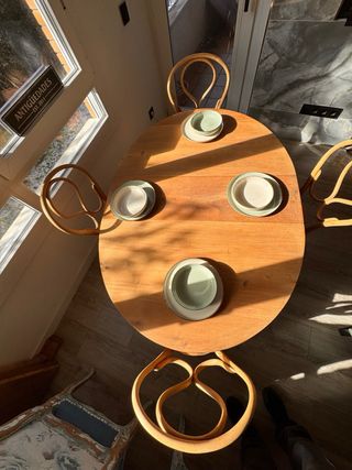 Antigua Mesa Victoriana 1860-1870 con manivela