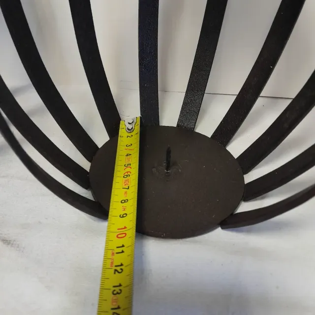 2 Portacandele Sospesi Ferro Battuto