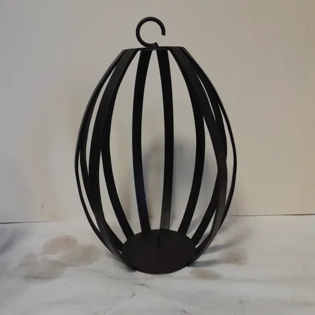 2 Portacandele Sospesi Ferro Battuto