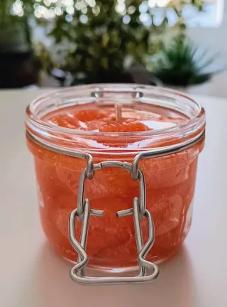 Candela Confettura di mandarini iperrealistica