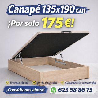 Canapé 135x190 cm Madera