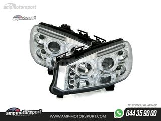 FAROS DELANTEROS OJOS DE ANGEL PARA RENAULT MEGANE