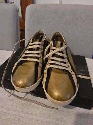 Scarpe Sneakers donna Gucci Originali Oro (No box)