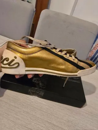 Scarpe Sneakers donna Gucci Originali Oro (No box)