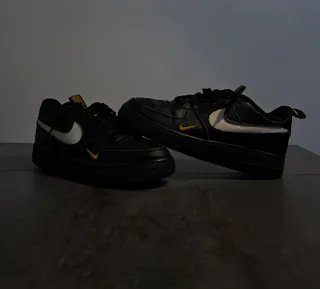 Nike Air Force 1 nere gialle