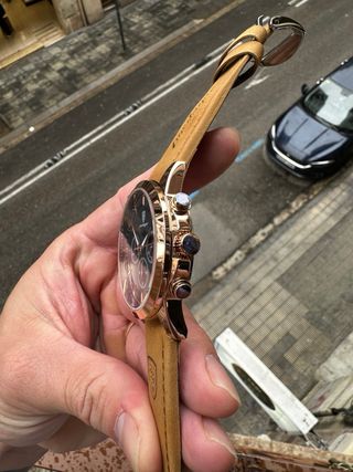 Reloj Poedagar Cronógrafo Azul y Dorado