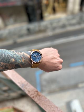 Reloj Poedagar Cronógrafo Azul y Dorado