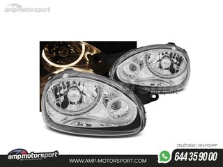 FAROS DELANTEROS OJOS DE ANGEL PARA OPEL CORSA B