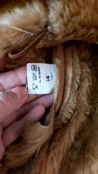 Cappotto beige marrone con pelliccia