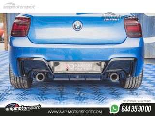 DIFUSOR TRASERO BMW 1 F20/F21 2011-2015 NEGRO MATE