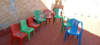 8 Sillas Pequeñas Plástico Resistentes,Apilables