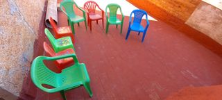 8 Sillas Pequeñas Plástico Resistentes,Apilables