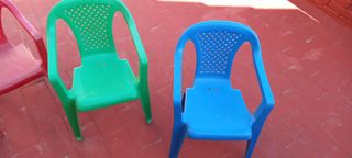 8 Sillas Pequeñas Plástico Resistentes,Apilables