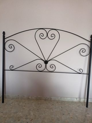 Cabecero de cama de forja negro