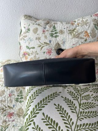 Bolso Piel y Tela Negro