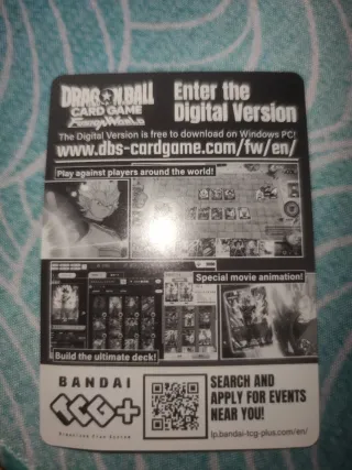 Dragon Ball Card Game Código Digital Fb05