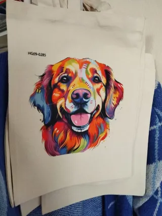 Saco de lona com estampa de animal