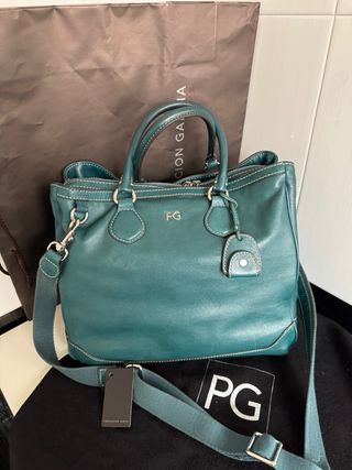 Bolso Piel Purificación García Verde