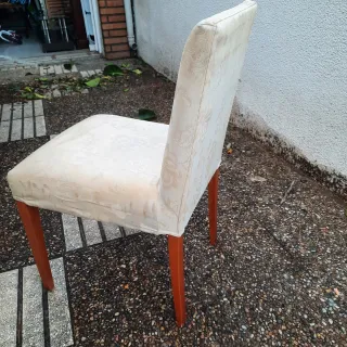 2 Sillas Tapizadas Madera Clara