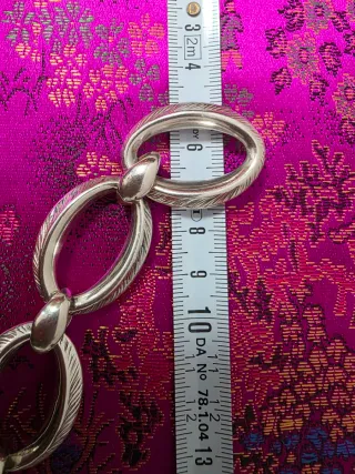 Pulsera de plata con eslabones ovalados