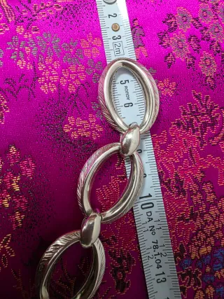 Pulsera de plata con eslabones ovalados