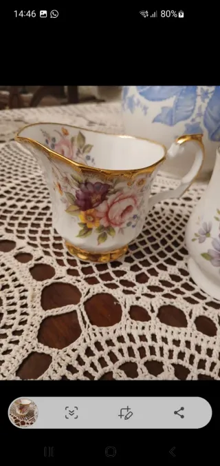 Tazza e Lattiera Queen's Vintage Floreale