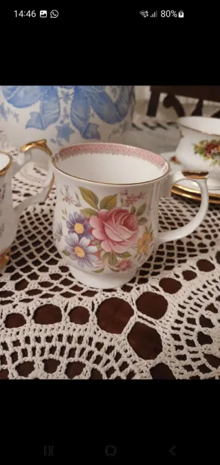 Tazza e Lattiera Queen's Vintage Floreale
