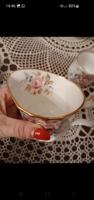 Tazza e Lattiera Queen's Vintage Floreale