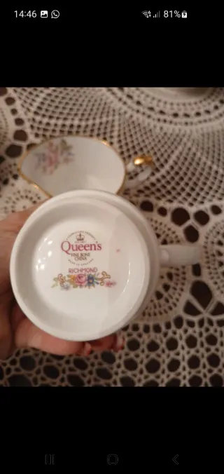 Tazza e Lattiera Queen's Vintage Floreale