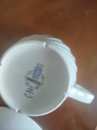 Juego de té Pontesa porcelana azul y blanco