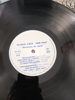Vinilo Maurice Albas René Rigat Montmartre qui cha