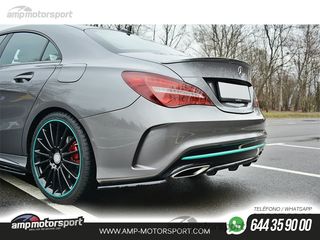 DIFUSOR TRASERO MERCEDES CLA C117 45 2017-2019 NEGRO MATE