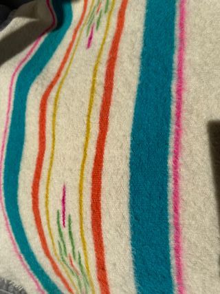 Manta de lana multicolor