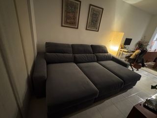 Sofá Cama Chaise Longue 3 Plazas Gris
