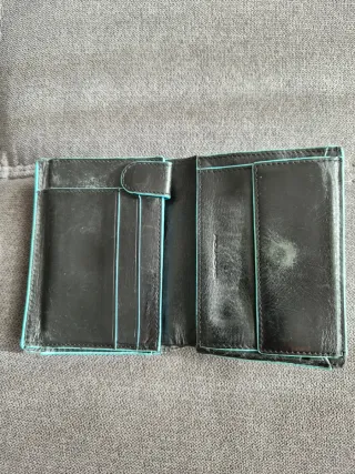 Portafoglio Piquadro Pelle Nero/Blu