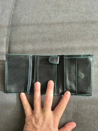 Portafoglio Piquadro Pelle Nero/Blu