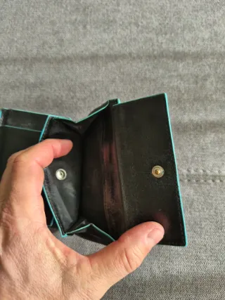 Portafoglio Piquadro Pelle Nero/Blu