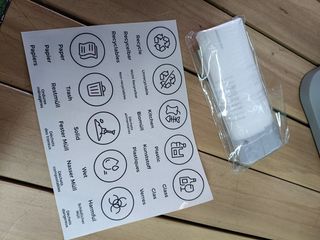 SONGMICS LTB24WT  Cubo de Basura de Cocina de 3 x 8 L Blanco