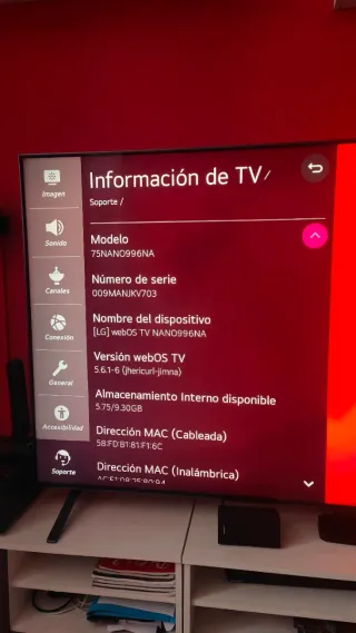 TV LG 75NANO996NA Negra