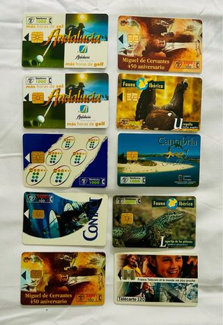 Raccolta di carte telefoniche italiane e spagnole