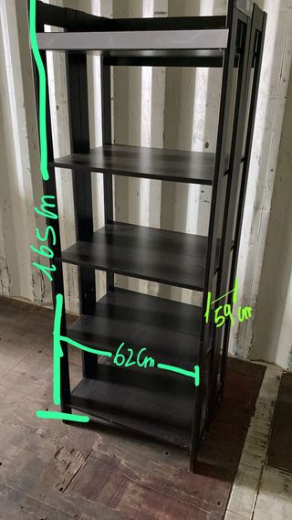 Estantería Negra Madera