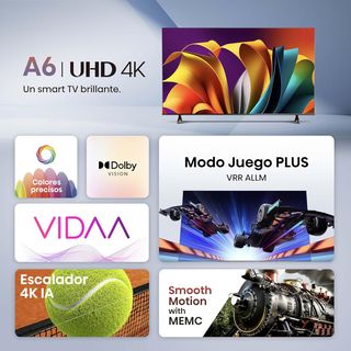 - Hisense 55A6N - UHD 4K,VIDAA Smart TV, 55 Pulg