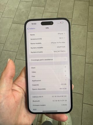 iPhone 14 Pro Max 512GB Grigio Siderale