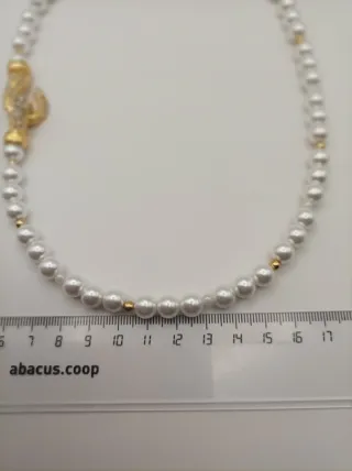 Collar perlas cierre joya dorado
