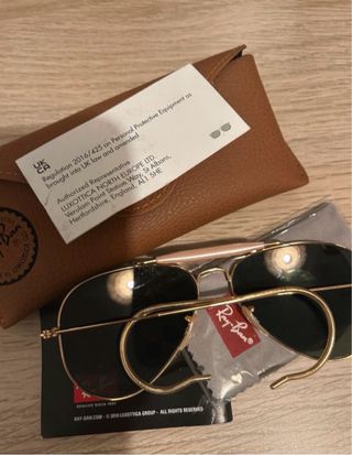 Gafas de sol Ray-Ban Aviator Doradas Negras