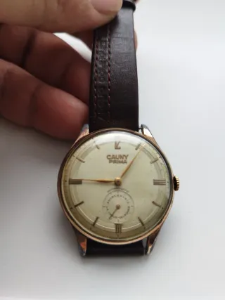 Reloj Cauny Prima Dorado y Marrón