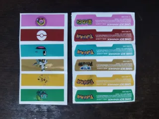 Pegatinas Game Boy Advance Pokémon