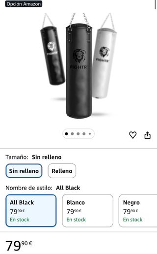 Saco de boxeo sin relleno