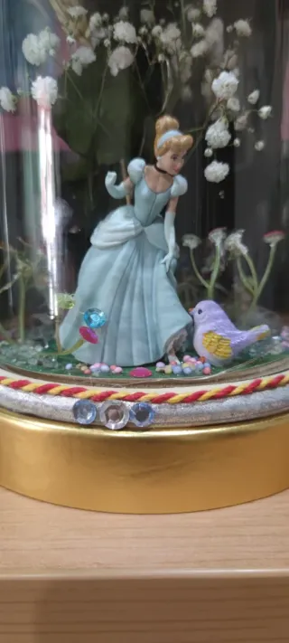 Cúpula Cenicienta con Rosa Liofilizada